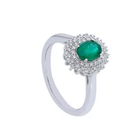 Anello Babila Milano Donna in Oro bianco Smeraldo 0.77 Ct 254187 - 254187